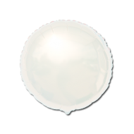 Rund folie ballon Hvid 18" (u/helium)